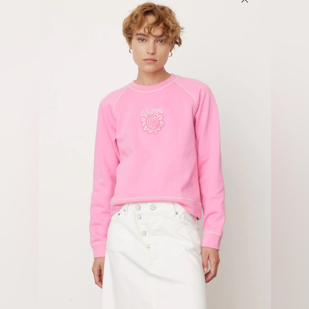NWT GANNI ISOLI RAGLAN SOLID SWEATSHIRT SIZE S